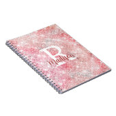 Carnet Monographie de parties scintillant en or irisé ros (Côté Droit)