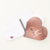 Carnet Monographie de parties scintillant en or rose mou (Intérieur)