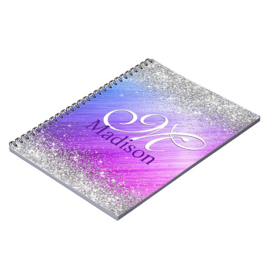 Carnet Monographie de parties scintillant mignonne brossé (Côté gauche)