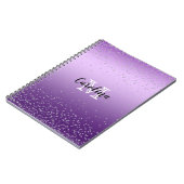 Carnet Monographie d'Ombre violet Confetti en argent (Côté gauche)