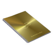 Carnet Monographie d'or métallique moderne Monogramme Mod (Côté Droit)