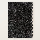 Carnet Monographie en cuir grisé 3D à cadre floral (Verso)