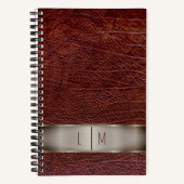 Carnet Monographie en cuir rouge (Recto)