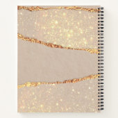 Carnet Monographie en marbre doré beige (Dos)