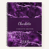 Carnet Monographie en marbre rose violet (Devant)