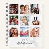 Carnet Monographie en marbre sur mesure blanche (Devant)