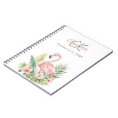 Carnet Monographie tropicale flamingo rose (Côté gauche)