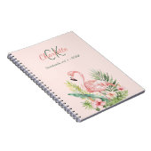 Carnet Monographie tropicale flamingo rose (Côté Droit)
