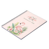 Carnet Monographie tropicale flamingo rose (Côté gauche)
