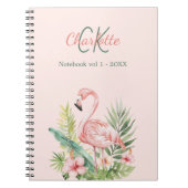 Carnet Monographie tropicale flamingo rose (Devant)