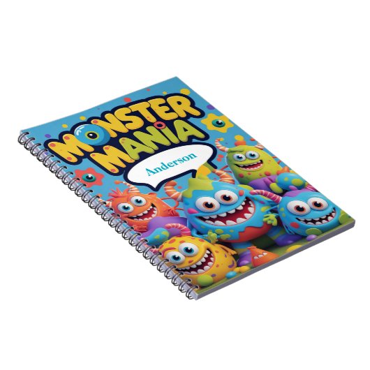 Carnet Monster Mania - Fun Personnalisé & Silly Monster (Côté Droit)