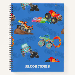 Carnet Monster Truck Jam Aquarelle Voitures Enfants