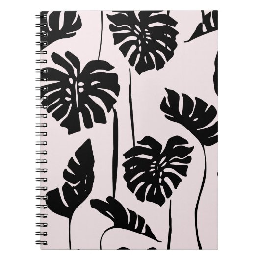 Carnet Monstera Abstraite Tropical Palm Art (Devant)