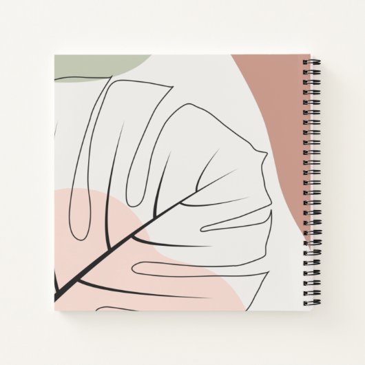 Carnet Monstera minimaliste (Dos)