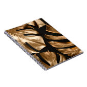 Carnet Monstère d'or feuille motif (Côté Droit)