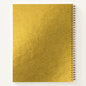 Carnet Monstère d'or moderne Feuille Tropical Motif (Dos)