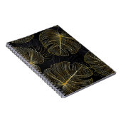 Carnet Monstère dorée feuille, romantique sans couture fl (Côté Droit)