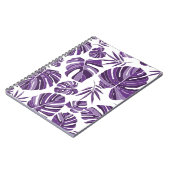 Carnet Monstère violet tropicale feuilles sans couture mo (Côté gauche)