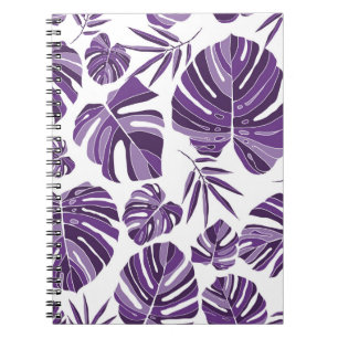 Carnet Monstère violet tropicale feuilles sans couture mo