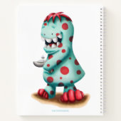 Carnet Monstre Alien Personnalisé Bleu Vert et Rouge (Dos)