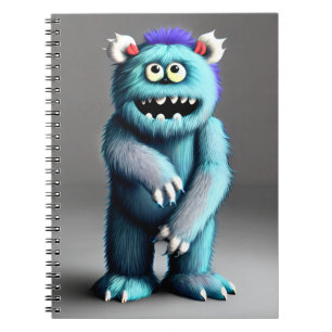 Carnet Monstre bleu fluffé