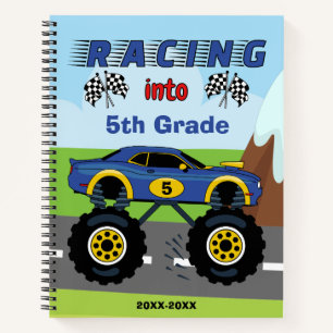 Carnet Monstre de camion de course de rentrée, Ajouter ni
