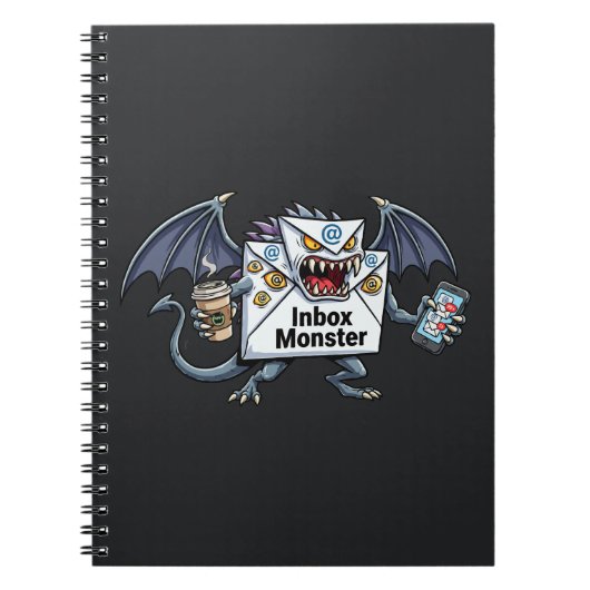 Carnet Monstre de la Boîte de Réception Email en Surcharg (Devant)