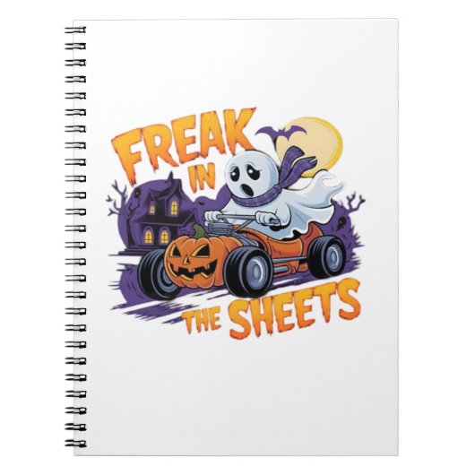 CARNET MONSTRE D'HALLOWEEN DANS LE DRAP (Devant)