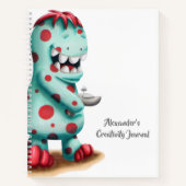 Carnet Monstre extraterrestre sarcelle et rouge Personnal (Devant)