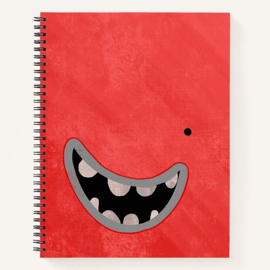 carnet monstre rouge (Devant)