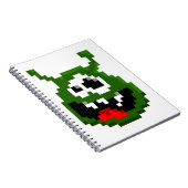 Carnet Monstre Vert - Pixel Art (Côté Droit)