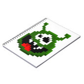 Carnet Monstre Vert - Pixel Art (Côté gauche)
