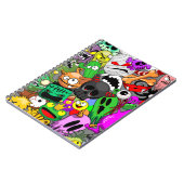 Carnet Monstres caractères mignons Motif d'Halloween (Côté gauche)