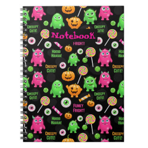Carnet Monstres "Mignons Flippants" et Amusement d'Hallow