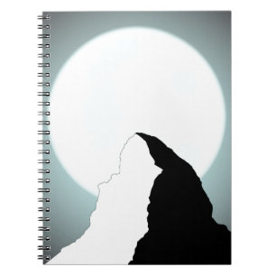 Carnet Montagne éclairée par la lune
