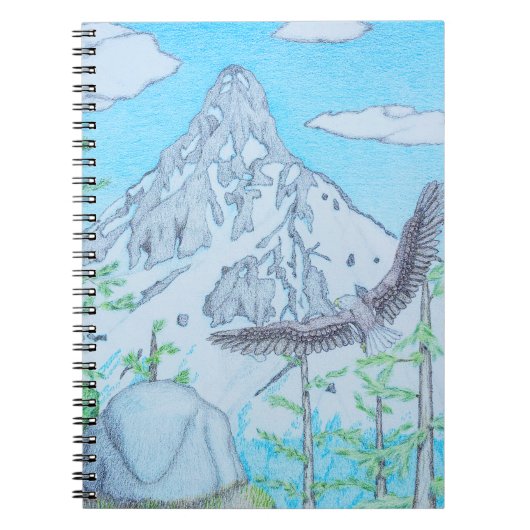 Carnet Montagne enneigée & Aigle (Devant)