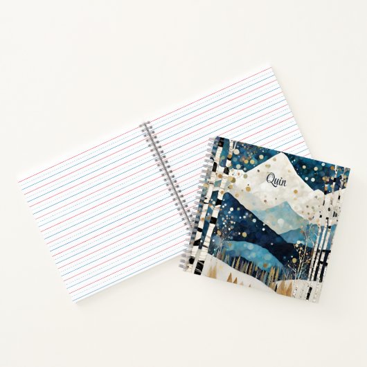 Carnet Montagnes Bleues Blanches (Intérieur)