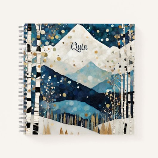 Carnet Montagnes Bleues Blanches (Devant)