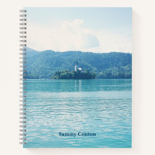 Carnet Montagnes dans Lac Bled Paysage Photo Customisée (Devant)