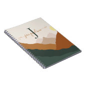 Carnet Montagnes d'aquarelle Vintage rétro (Côté Droit)