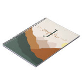 Carnet Montagnes d'aquarelle Vintage rétro (Côté gauche)