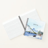 Carnet Montagnes, Lac, Arbres, Cabine, Bear Winter Scene (Intérieur)