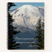Carnet Monte Rainier avec John Muir Citation (Devant)