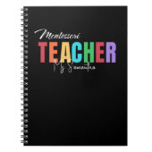 Carnet Montessori Enseignant coloré Personnalisé (Devant)