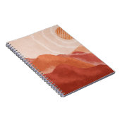 Carnet Monts Boho en terre cuite, affiche abstraite. (Côté Droit)
