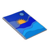 Carnet Monts de la Lune abstraite bleue paysage (Côté Droit)