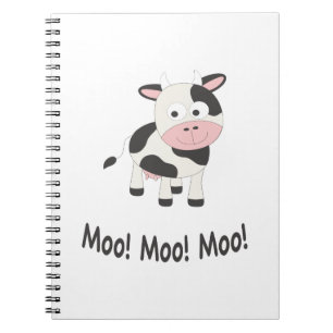 Carnet Moo Moo Moo Cute Cartoon Cow