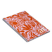 Carnet Mood Boho Tropical Rose + Orange Motif Monogramme (Côté Droit)