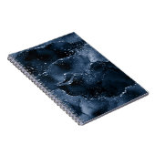Carnet Moody Agate | Marine Denim Steel Blue Faux Parties (Côté Droit)