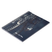 Carnet Moody Blue Crystal Elegant Romantique Chic Glam (Côté gauche)